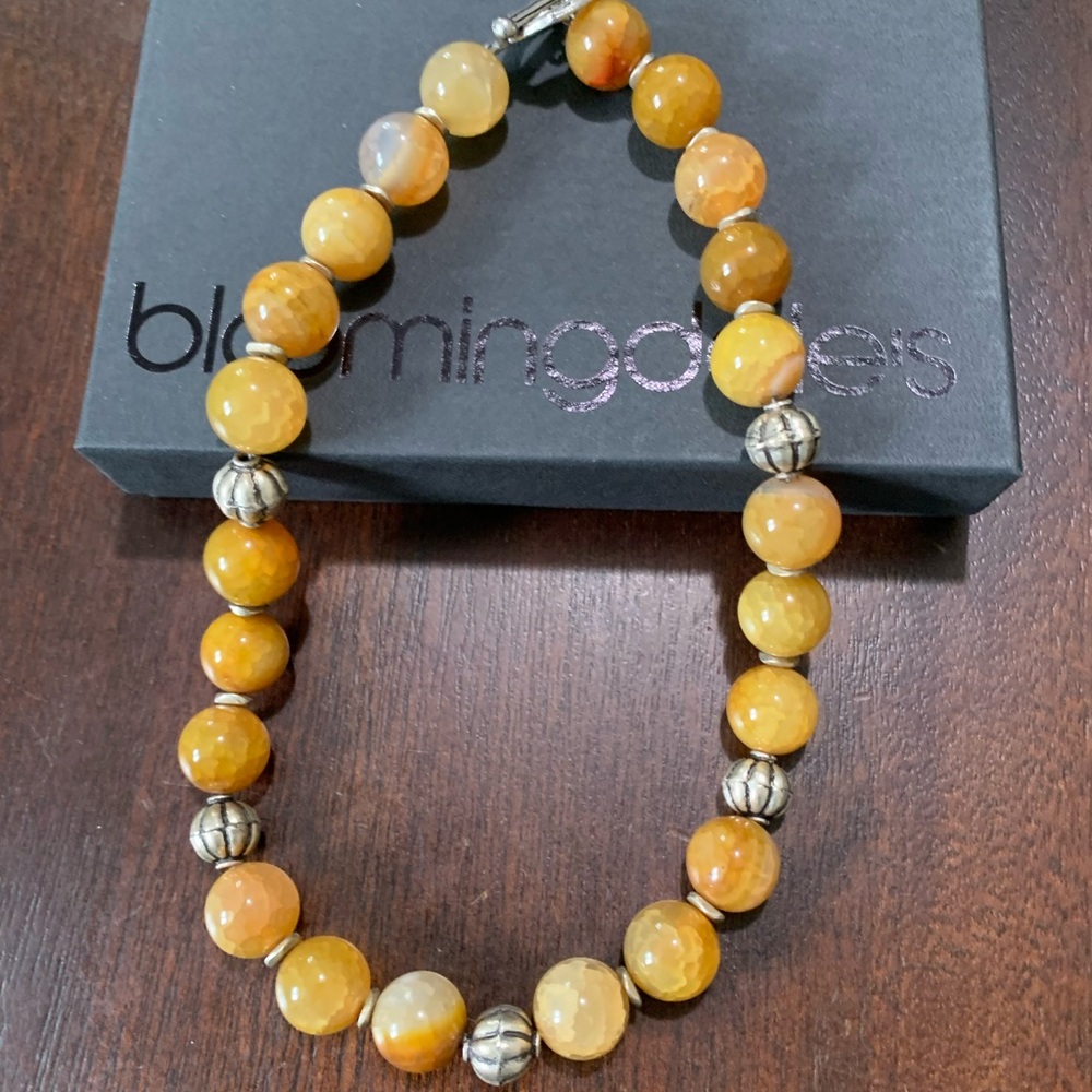 Bloomingdale's Golden and Silver Beaded Necklace